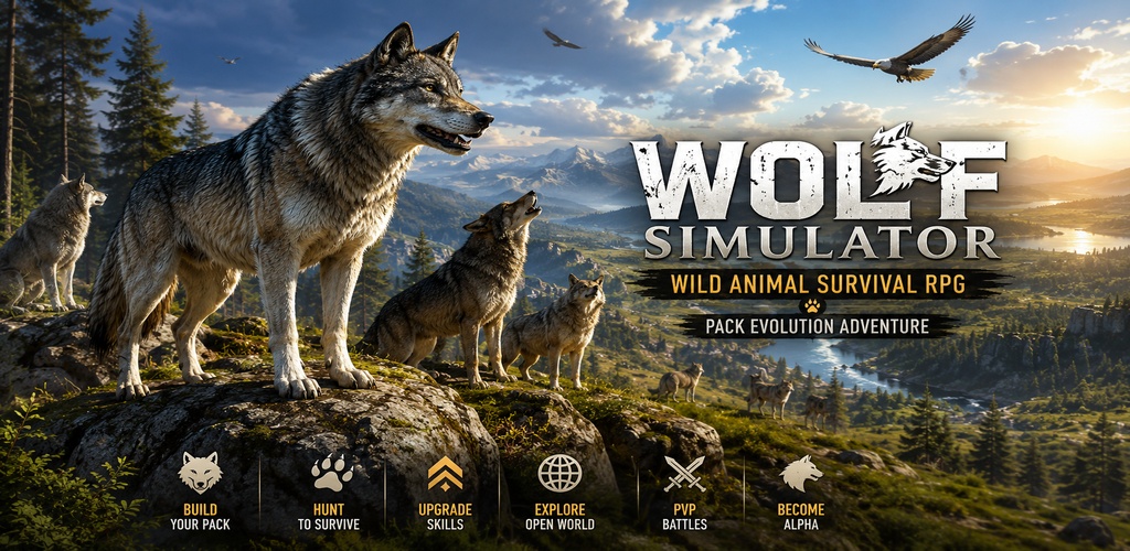 Wolf Simulator: Wild Animal Survival RPG – Pack Evolution Adventure