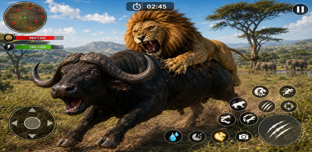 Lion Games Animal Simulator 3D: Jungle Hunting Safari Survival Adventure